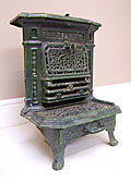 Old French Green Enamel Stove